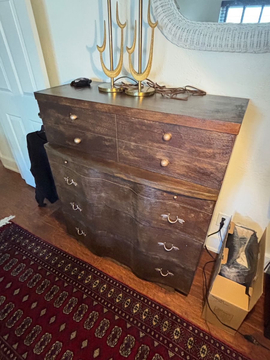 Mid-Century Waterfall Dresser