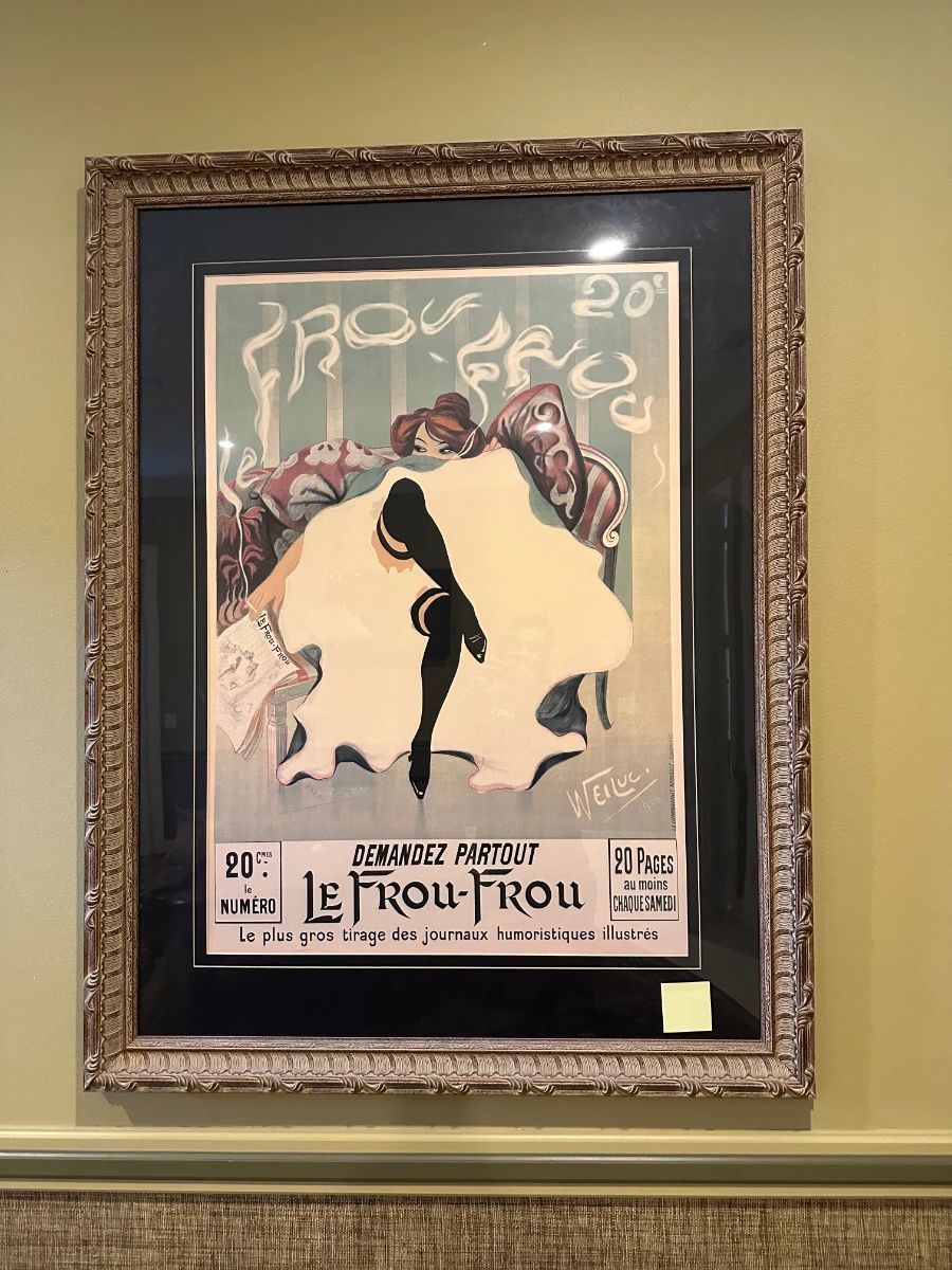 Le Frou-Frou Vintage French Newspaper Advertisement Poster by Weiluc (1908)