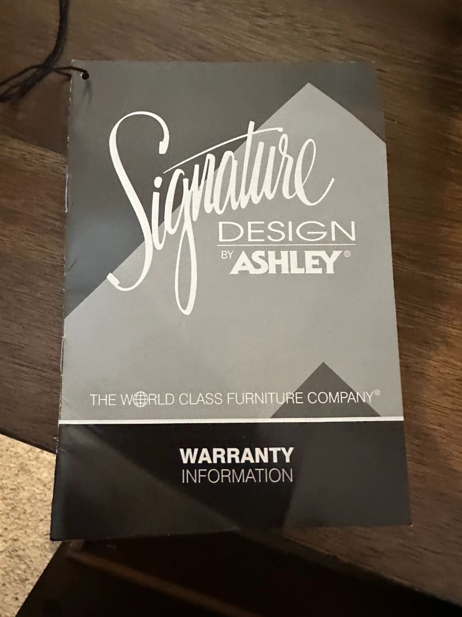 Signature Design by Ashley Warranty Information Booklet
