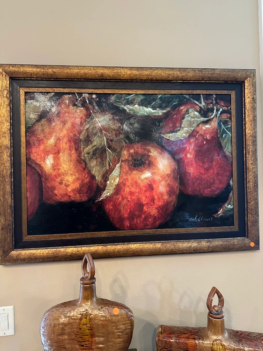 Mel Anne Still Life Pears and Apples Oil Painting