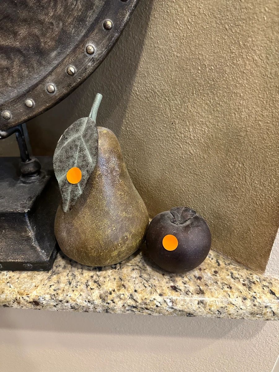 Decorative Pear and Fruit Set Rustic Farmhouse Style