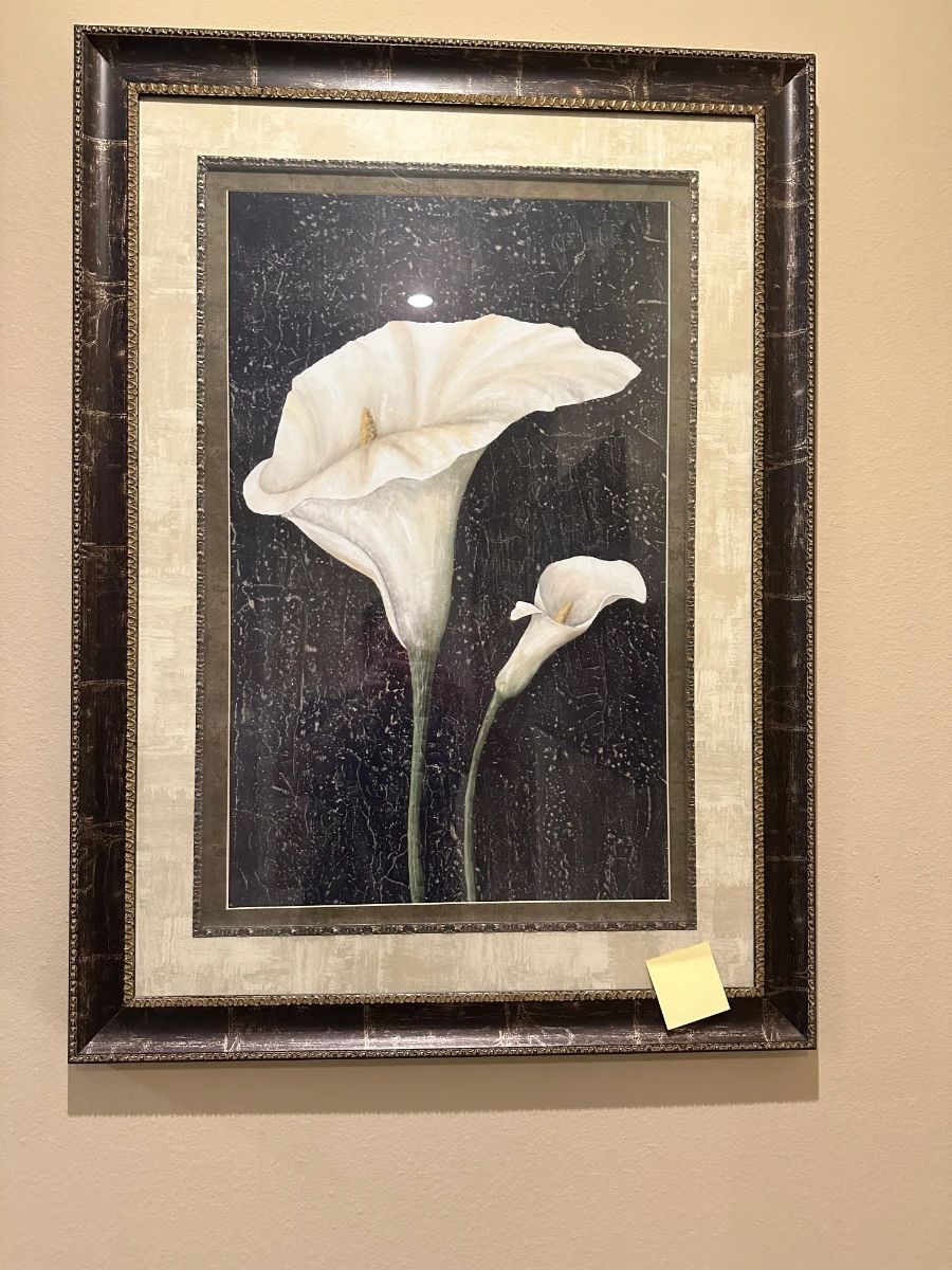 Framed Calla Lily Art Print with Decorative Frame