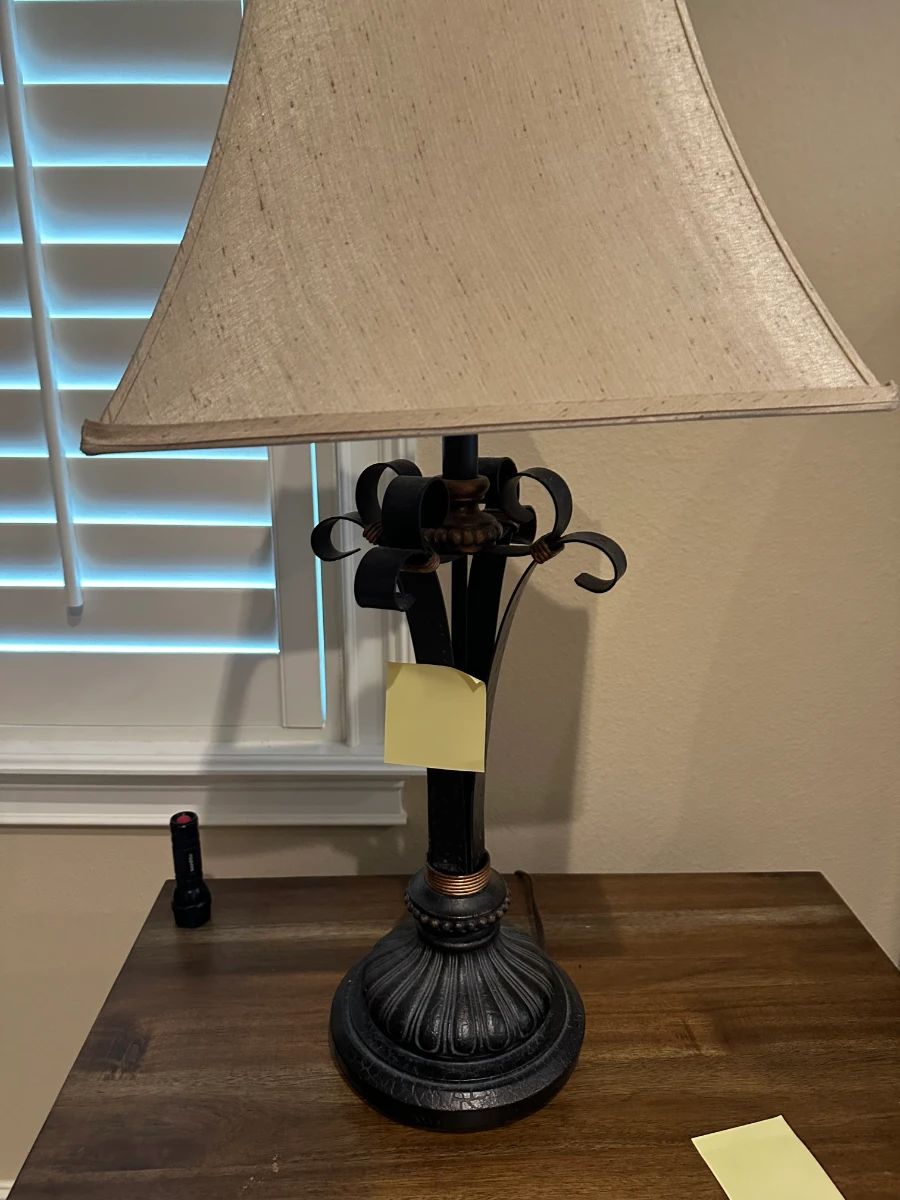 Metal Table Lamp with Flared Shade