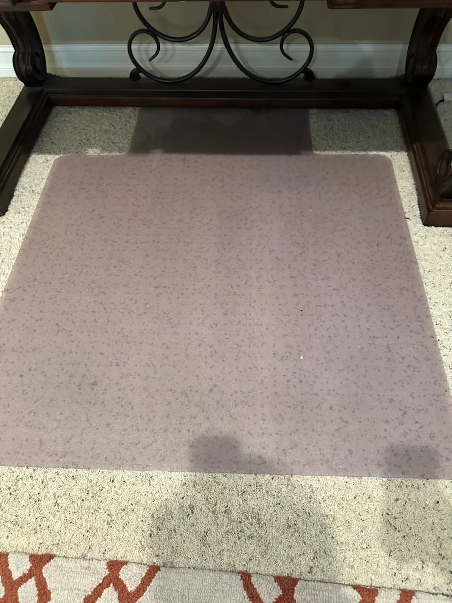 Desk Protector Mat & Carved Furniture Leg Lot