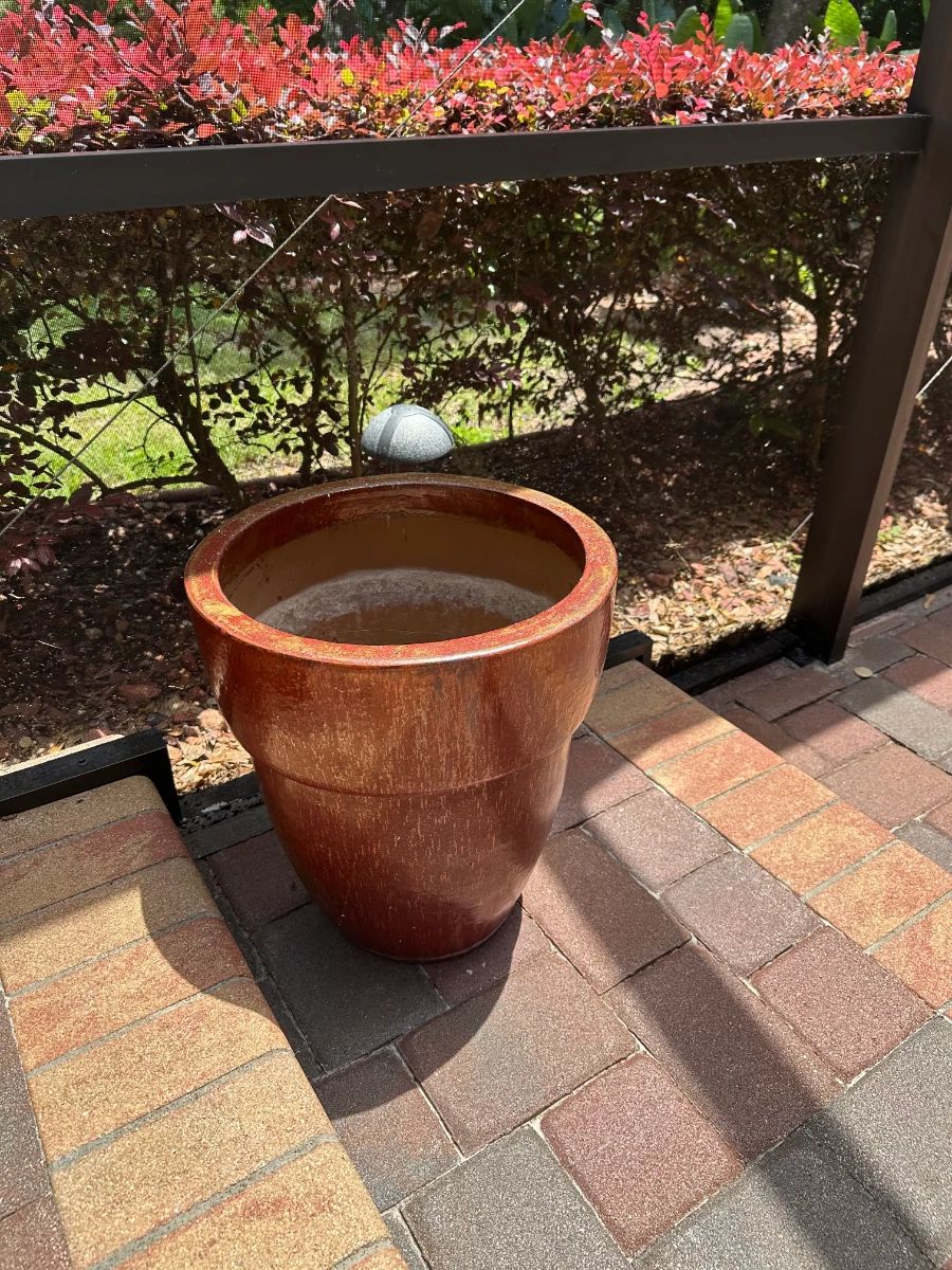 Large Glossy Terracotta Ceramic Planter Pot