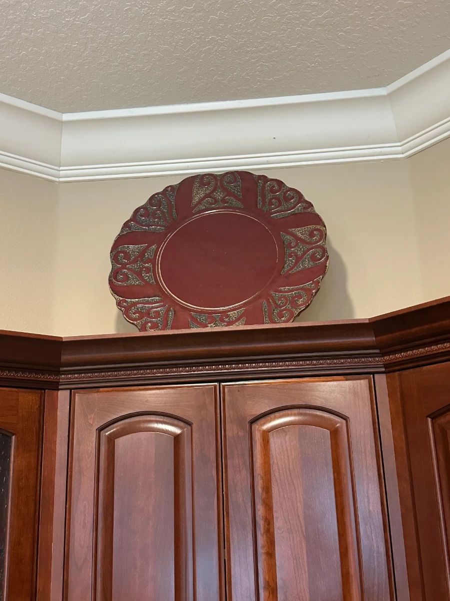 Decorative Charger Plate with Ornate Scrollwork