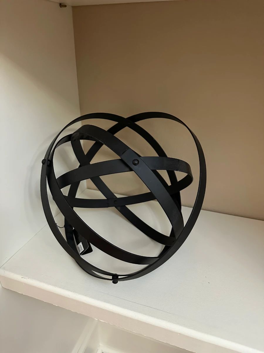Metal Geometric Sphere Decorative Accent