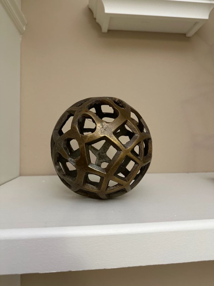 Geometric Openwork Sphere Decorative Object