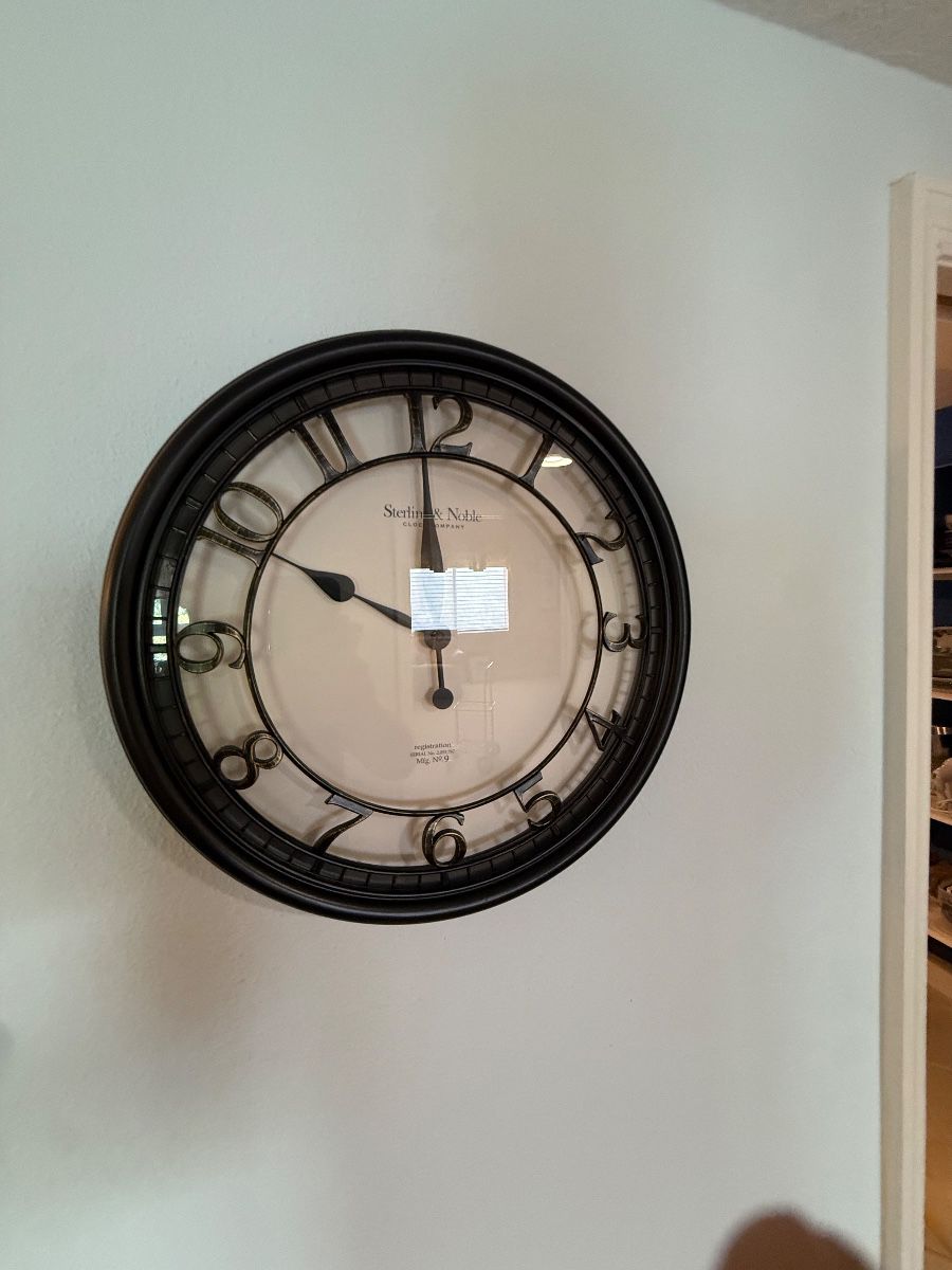 Sterling & Noble Roman Numeral Wall Clock