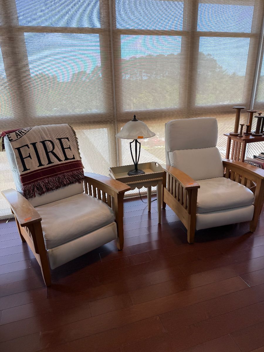 Arts and Crafts Style Armchairs & Decor Group