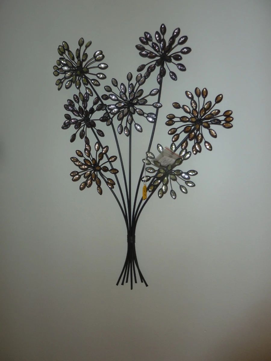 Metal Dandelion Flower Wall Art Bouquet