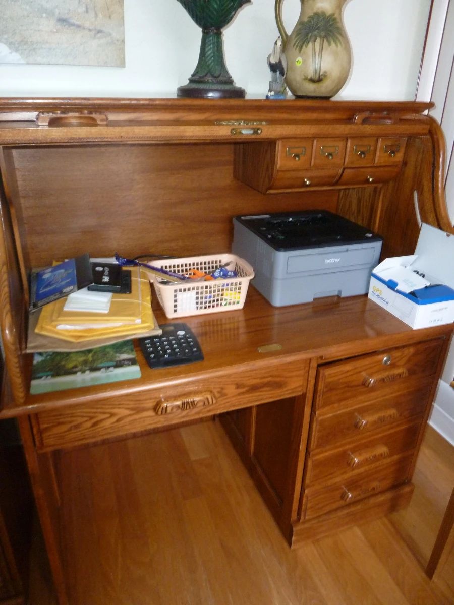 Vintage Oak Roll Top Desk