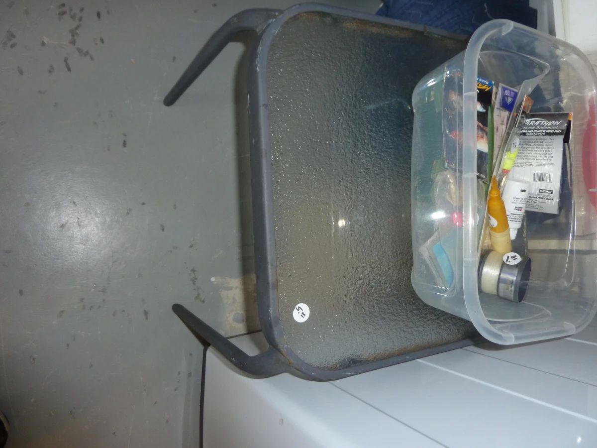Fishing Tackle Assortment in Container with End Table