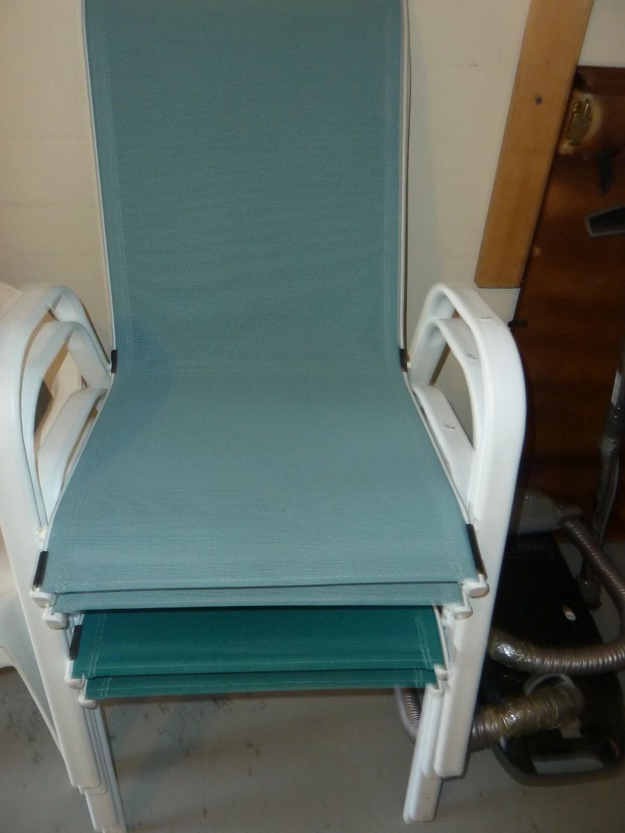 Waterproof Outdoor Sling Lounge Chairs Set of 4