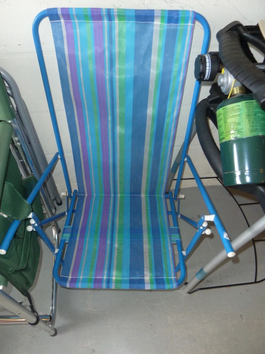 Striped Folding Beach Chair