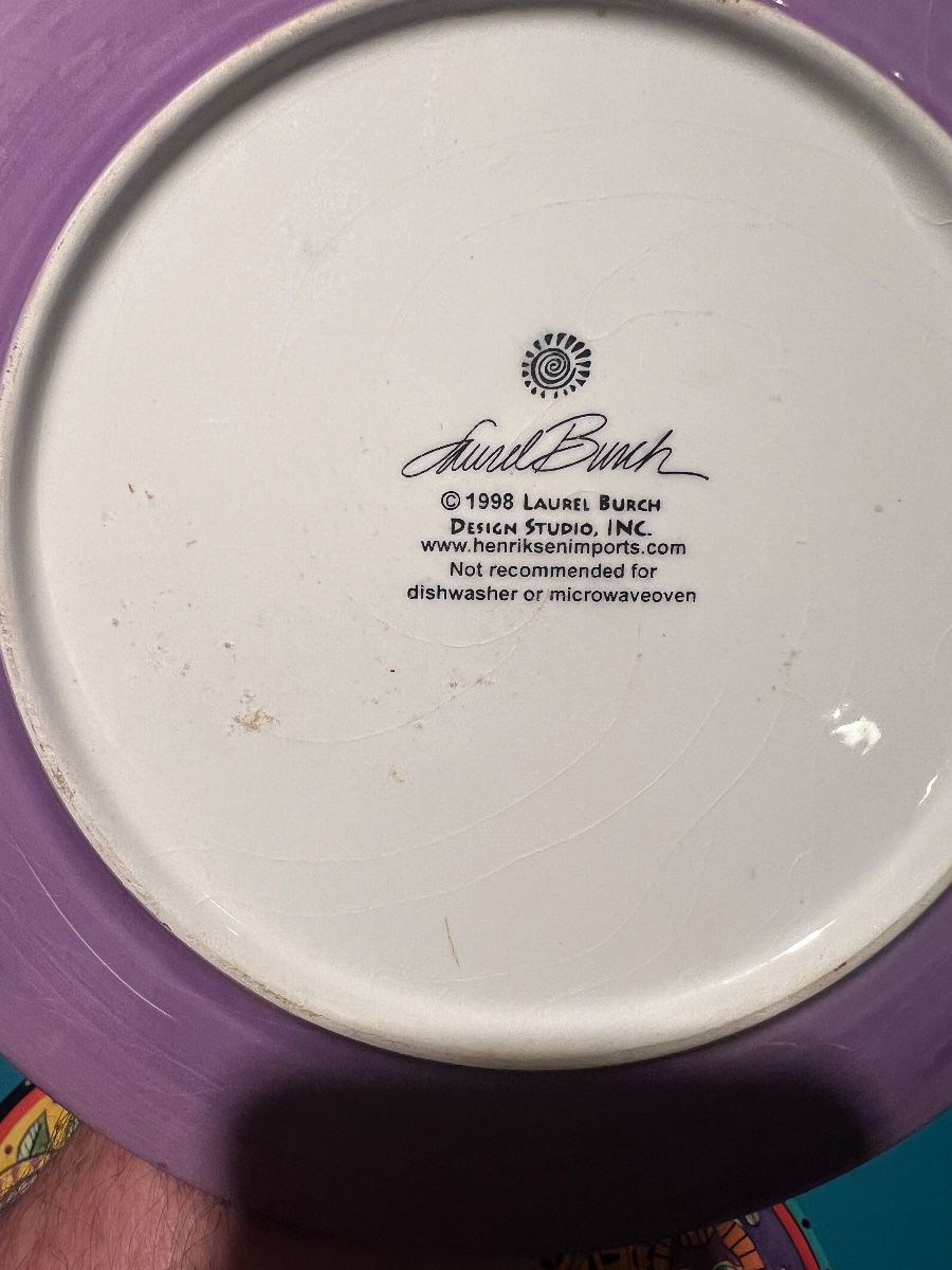 Laurel Burch 1998 Ceramic Plate