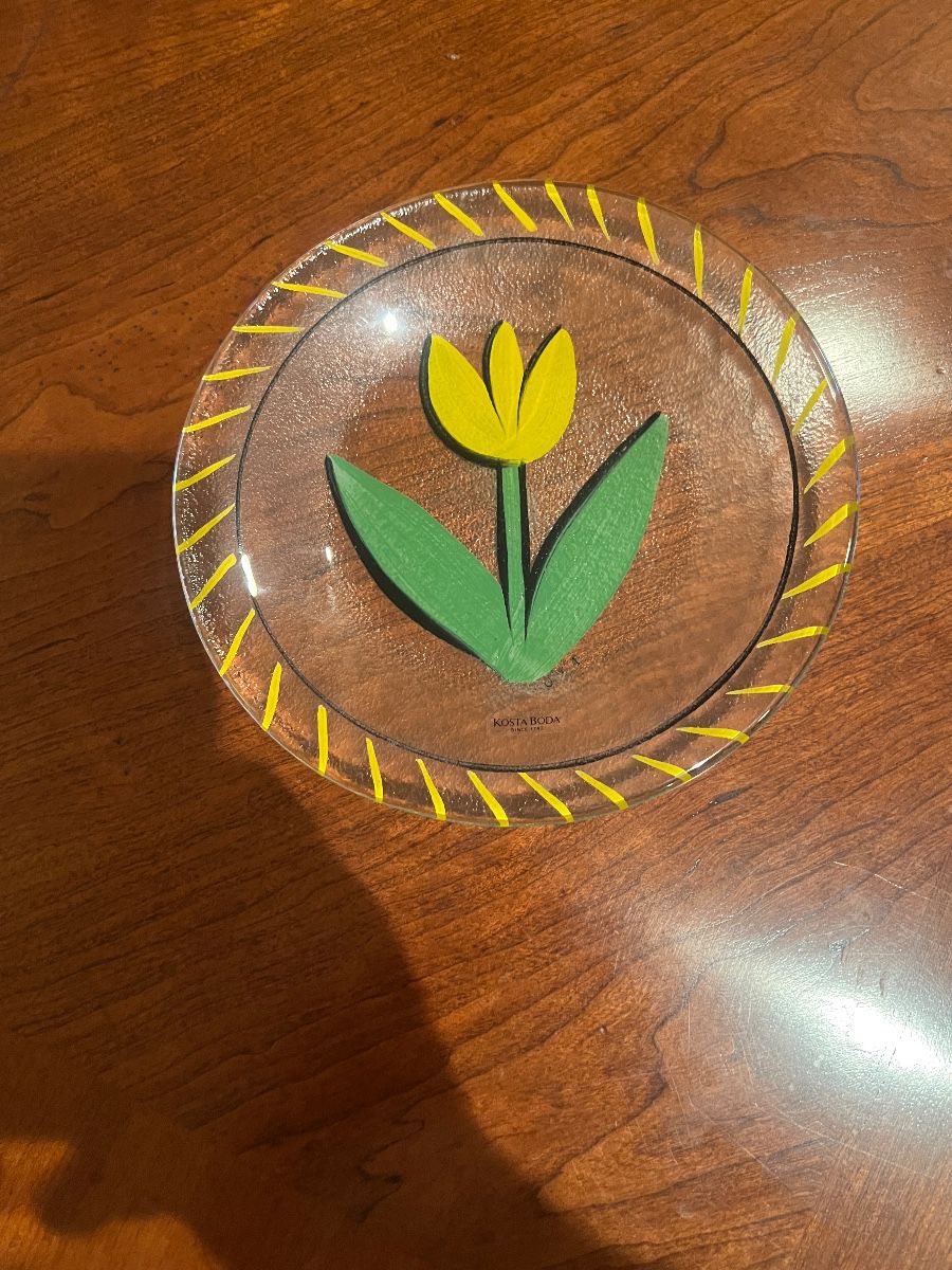 Kosta Boda Tulip Glass Plate
