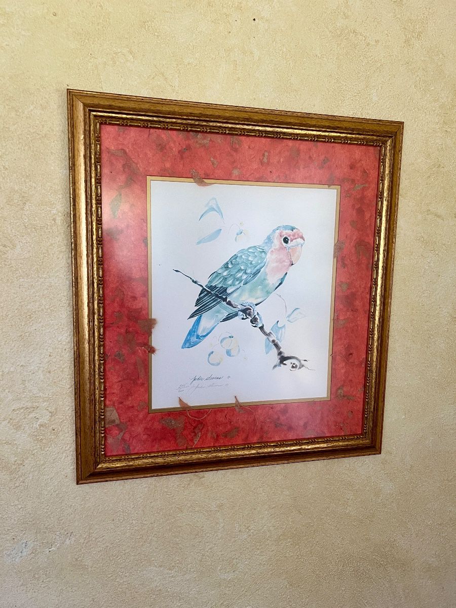 Julie T. Jackson Signed Lovebird Art Print