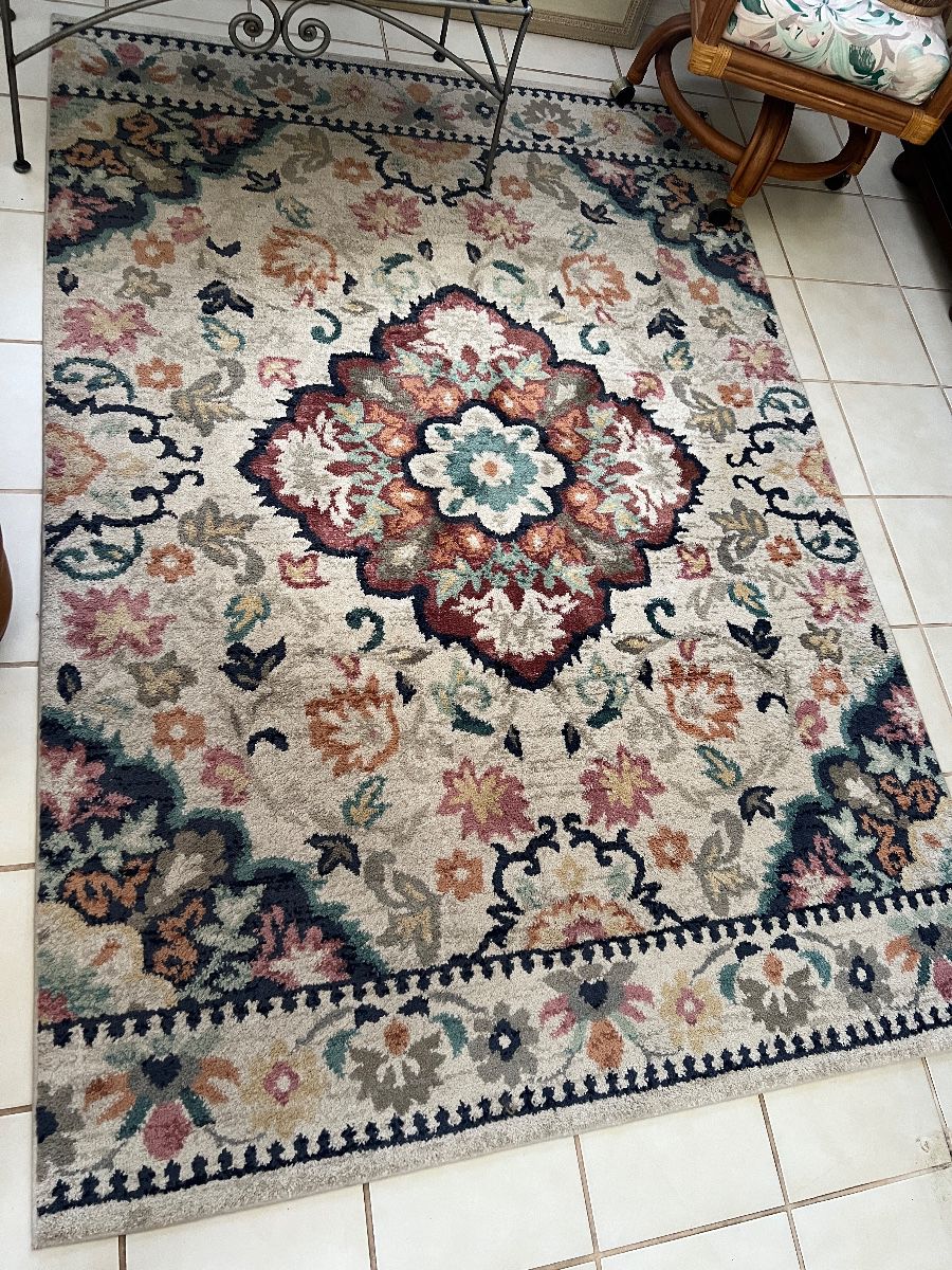 Distressed Persian Style Area Rug