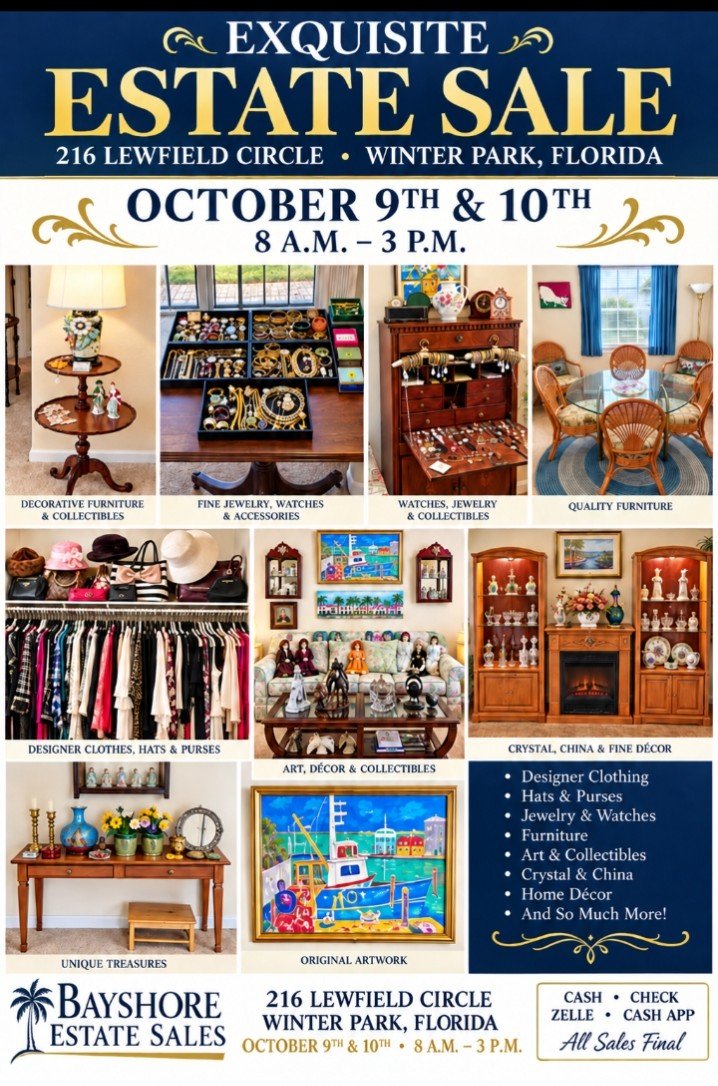 Exquisite Winter Park Estate Sale – October 9th & 10th