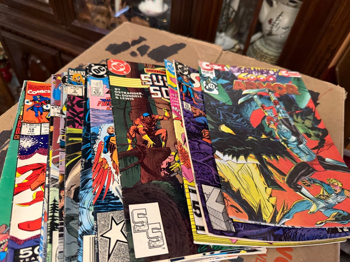 VENDOR’S DREAM…Assortment of Collectibles including Star Trek, Comic Bks, Indian, 50’s, Dolls