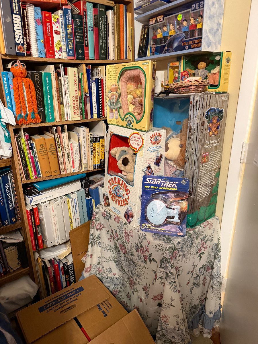 VENDOR’S DREAM…Assortment of Collectibles including Star Trek, Comic Bks, Indian, 50’s, Dolls