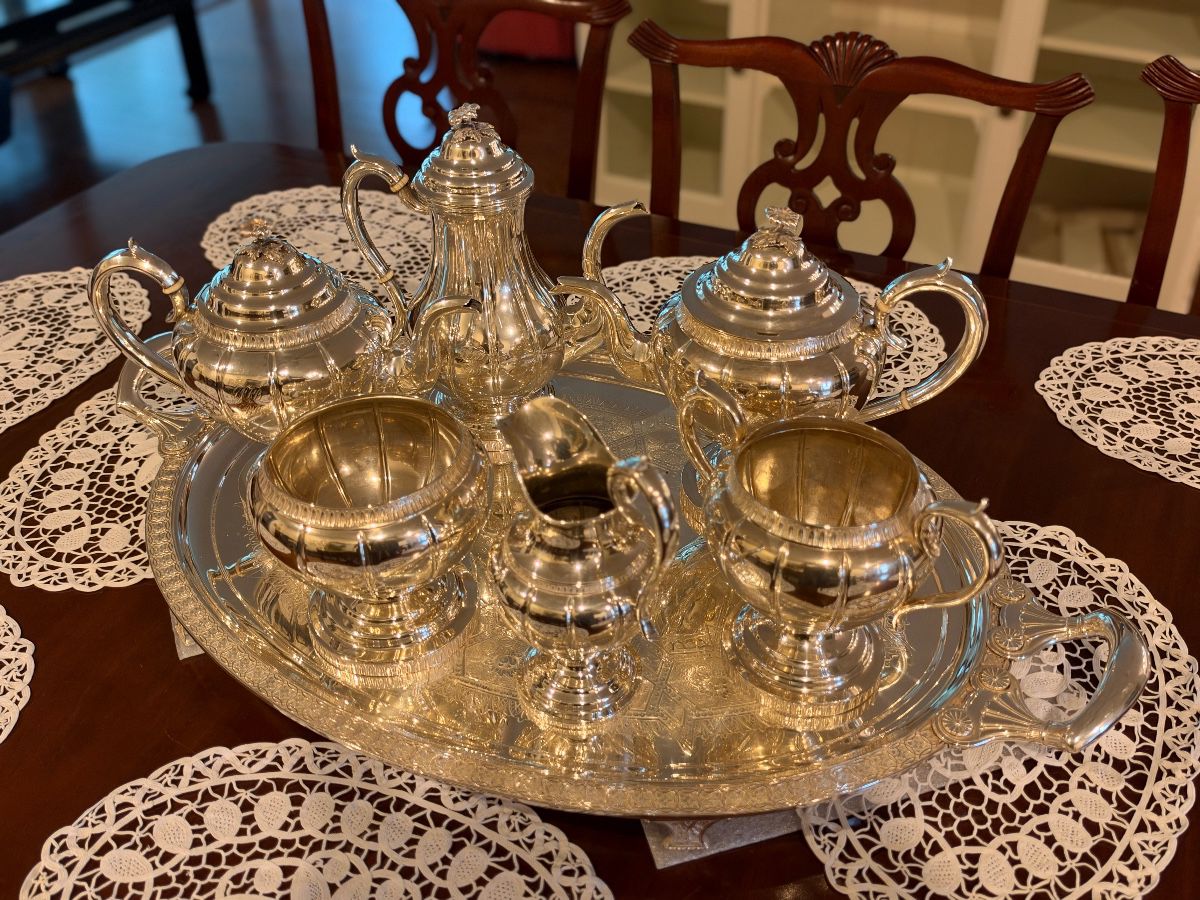 Ocala Estate displaying beautiful Antiques, Decor, Silver Coin Tea Service & much more!
