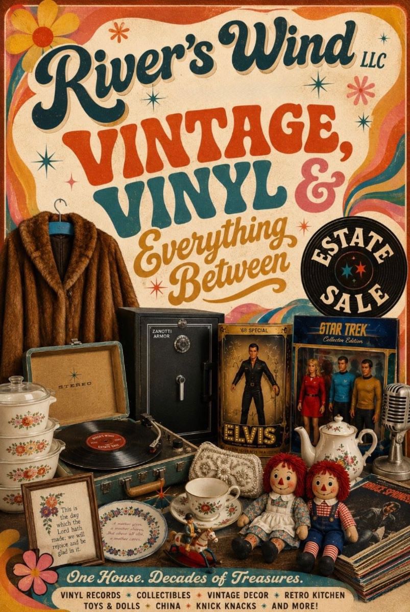 River’s Wind LLC  Vintage, Vinyl & Everything Between Estate Sale