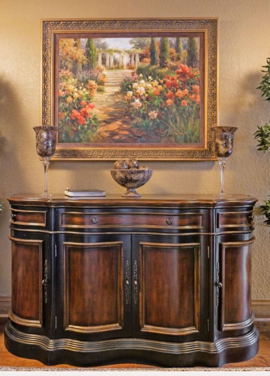 Ornate Italian Florentine Style Sideboard Cabinet