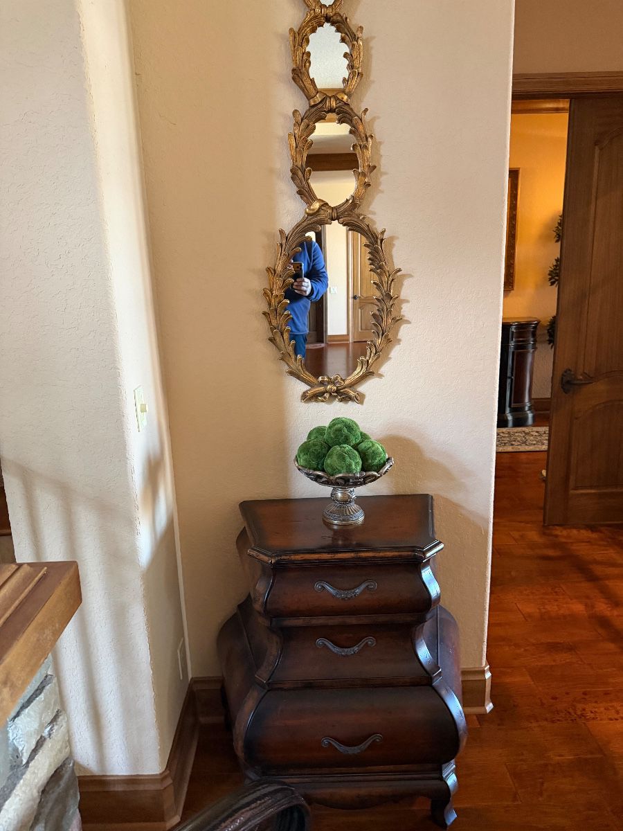 Ornate Stacked Oval Wall Mirror