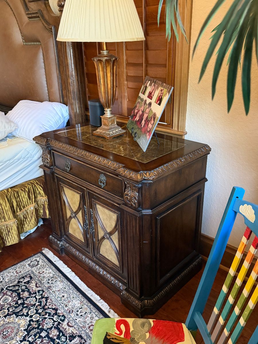 Ornate Bedroom Furniture Grouping