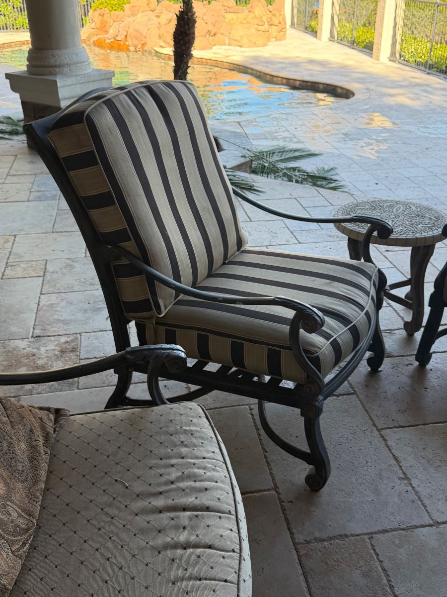 Ornate Wrought Iron Patio Seating Group