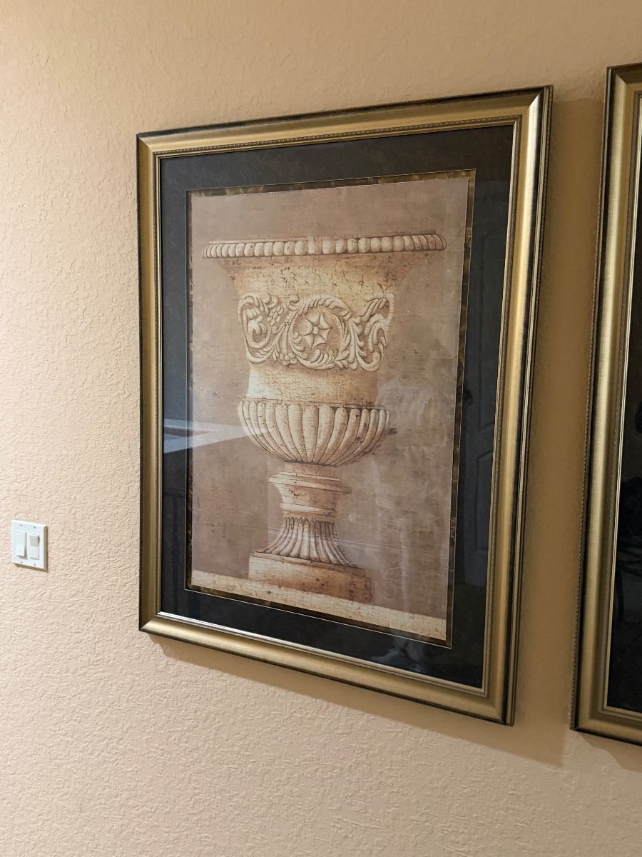 Framed Decorative Urn Print
