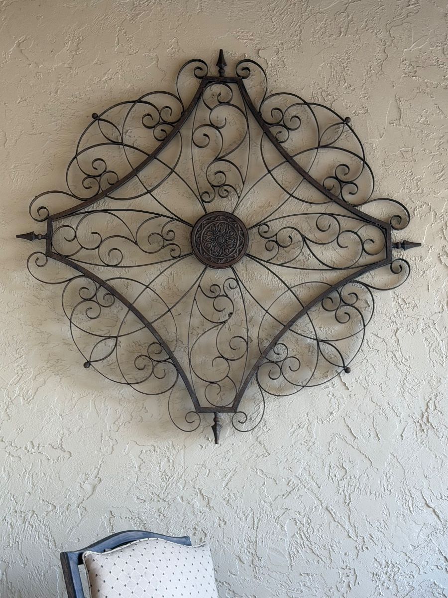 Ornate Scrollwork Metal Wall Decor