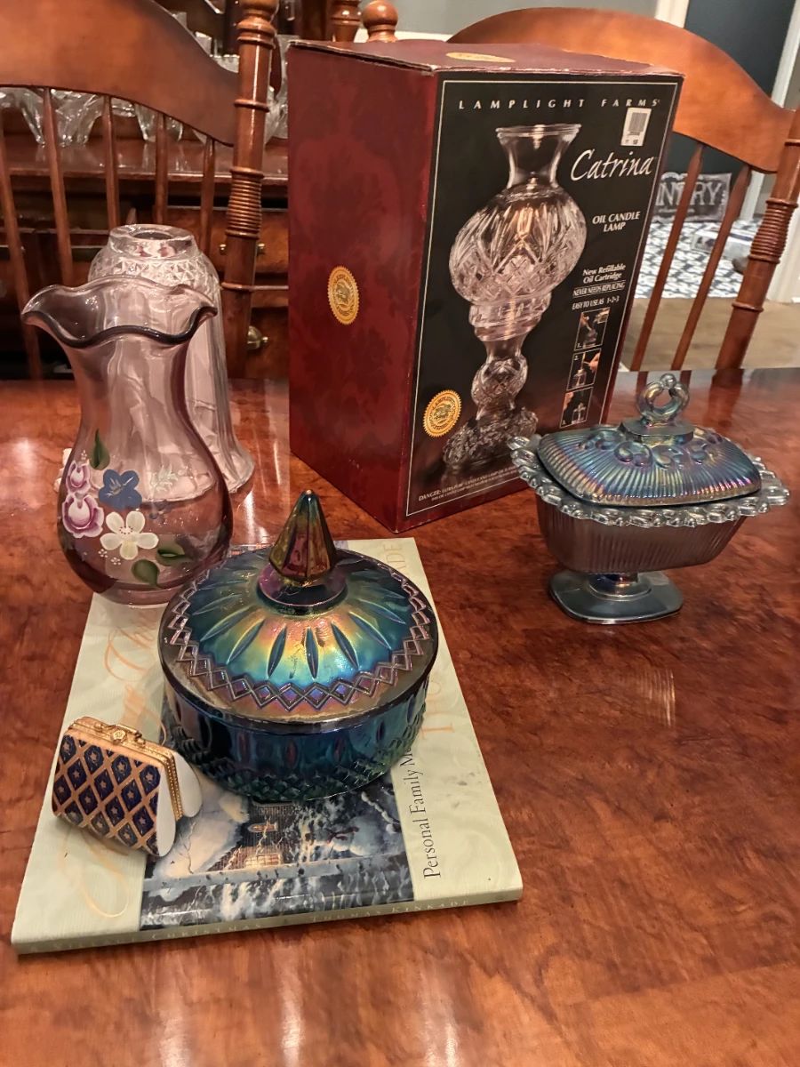 Carnival Glass, Susan Wakeen Dolls, Refrigerator, Washer and Dryer