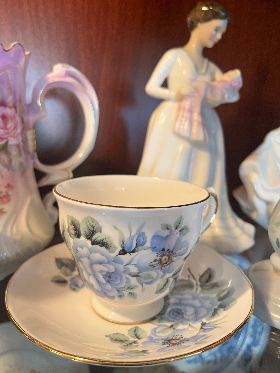 Royal Albert Blue Flower Teacup and Saucer