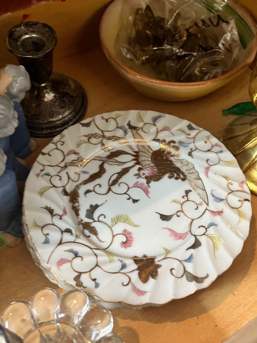 Asian Pheasant Porcelain Dessert Plate Set