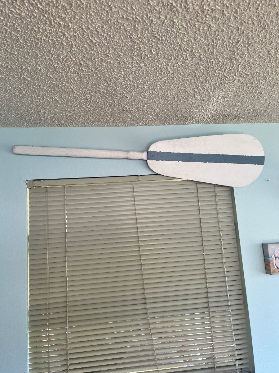 Decorative Wooden Oar with Nautical Accents