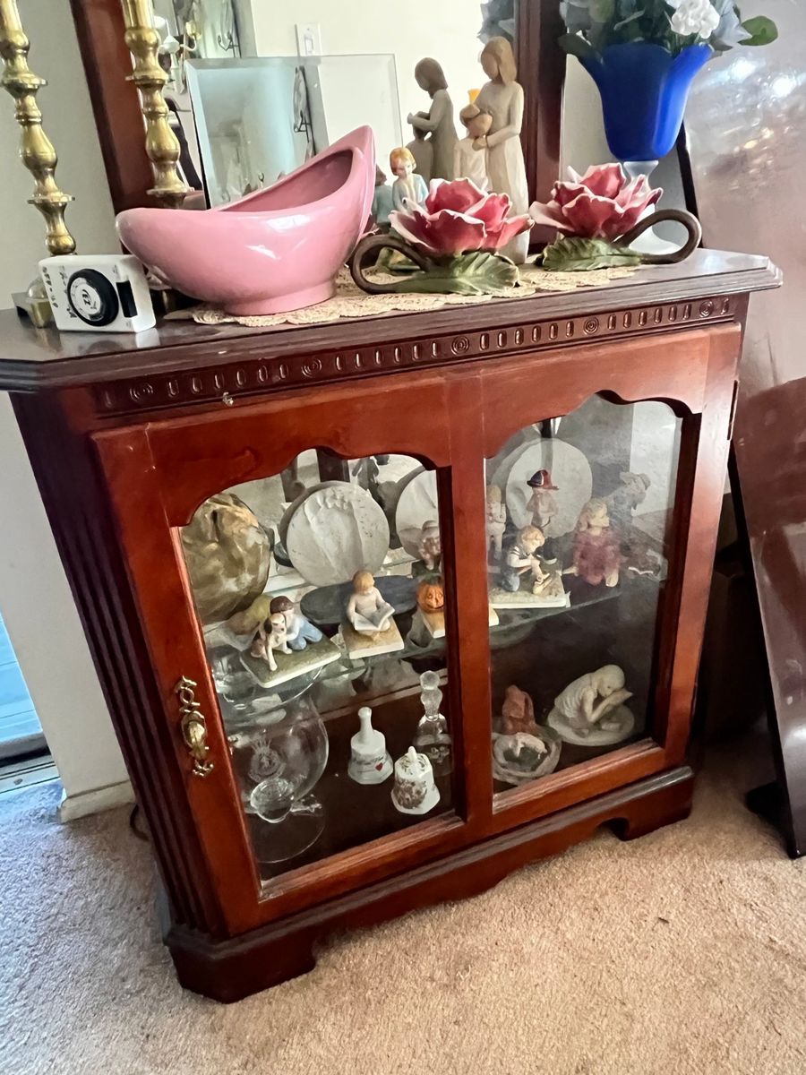 Display Cabinet with Figural Collection