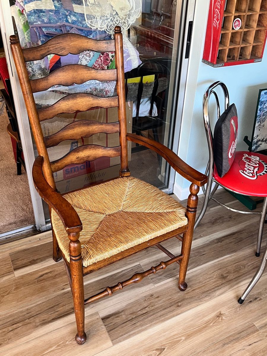 Ladder Back Rush Seat Armchair