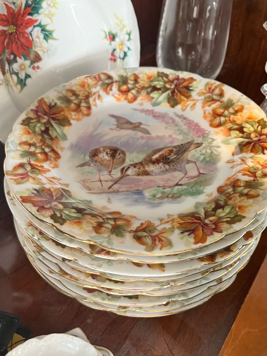 Woodland Birds Dessert Plates Set of 8