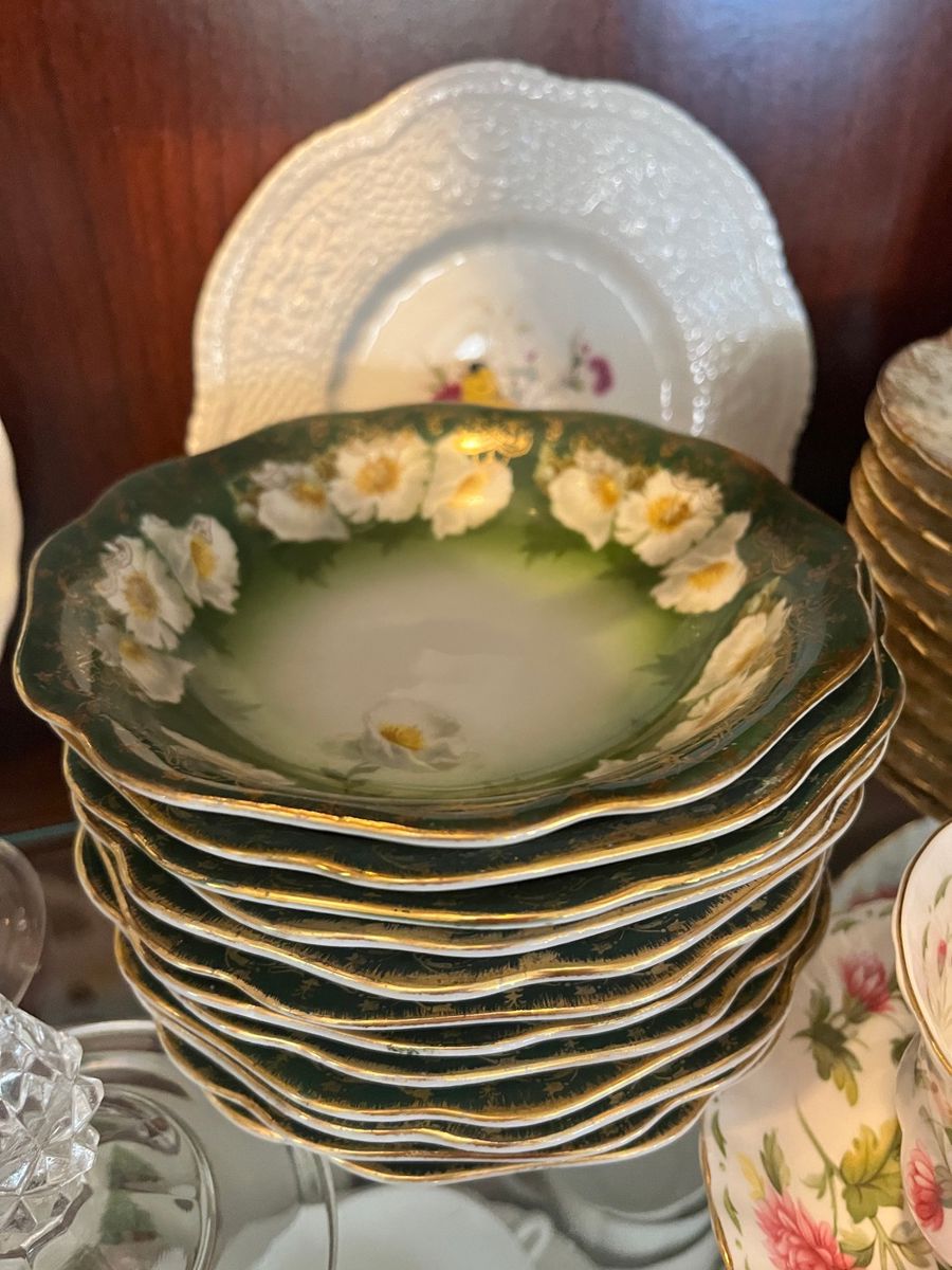 Vintage Hand-Painted Floral China Plate Assortment