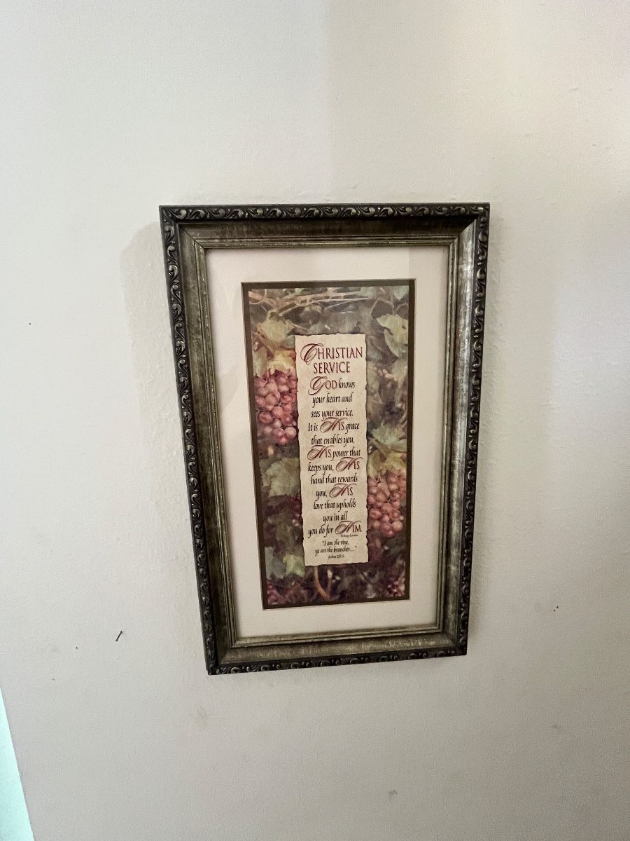 Framed Christian Service Inspirational Print