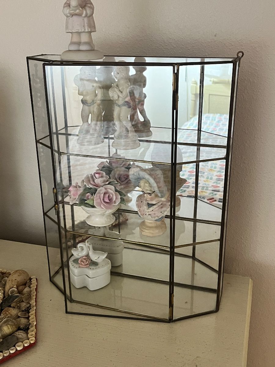 Vintage Mirrored Curio Cabinet Assortment