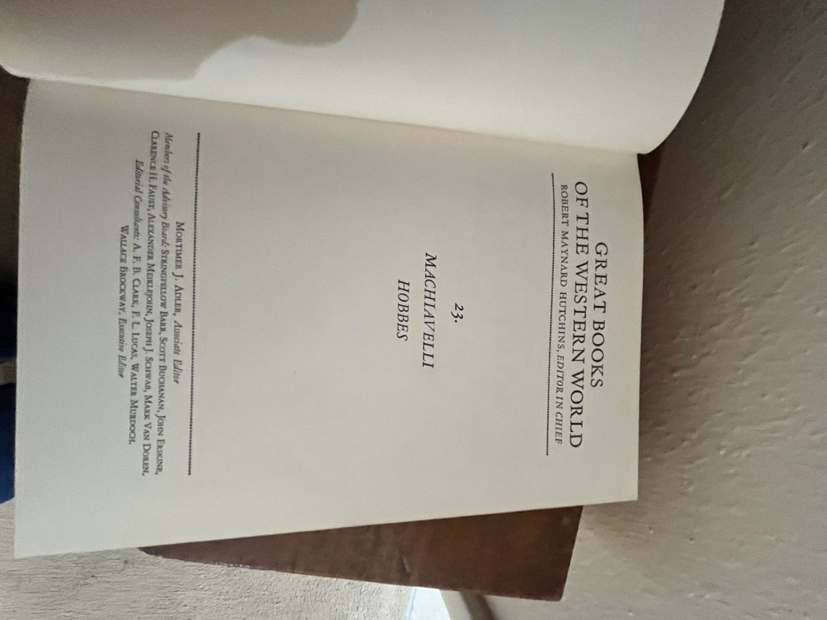 Great Books of the Western World Vol. 23: Machiavelli and Hobbes