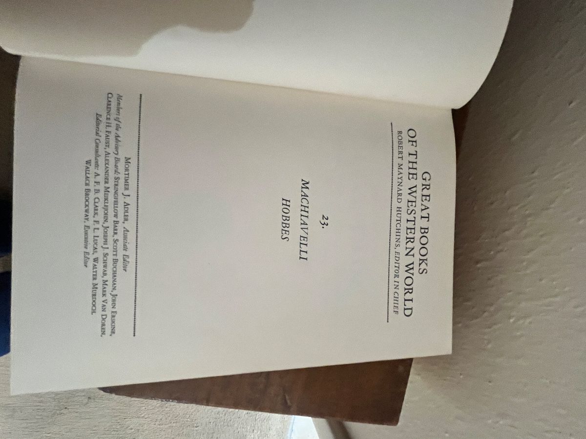 Great Books of the Western World, Vol. 23: Machiavelli and Hobbes