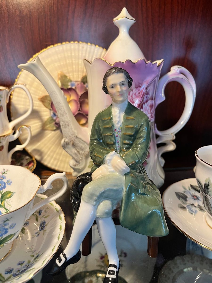 Collection of Porcelain Teaware and Figurine