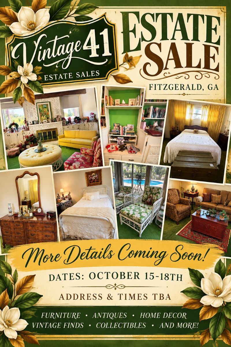 Items on offer in Fitzgerald, GA — Fitzgerald's Southern Splendor Estate Sale