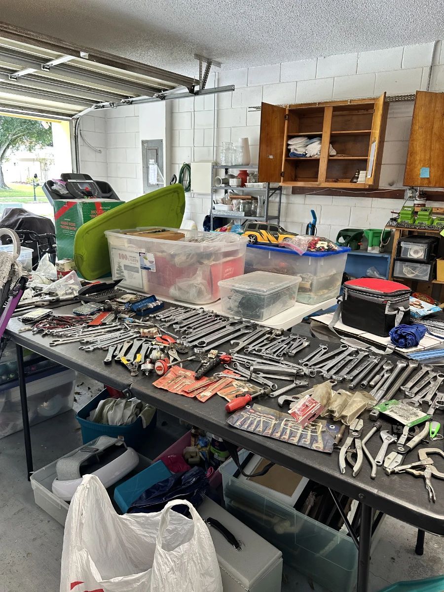 Items on offer in Brandon, FL — From the Hot Tub to the Tool Shed — Estate Sale Packed with Tools, Records, Jewelry & Makeup