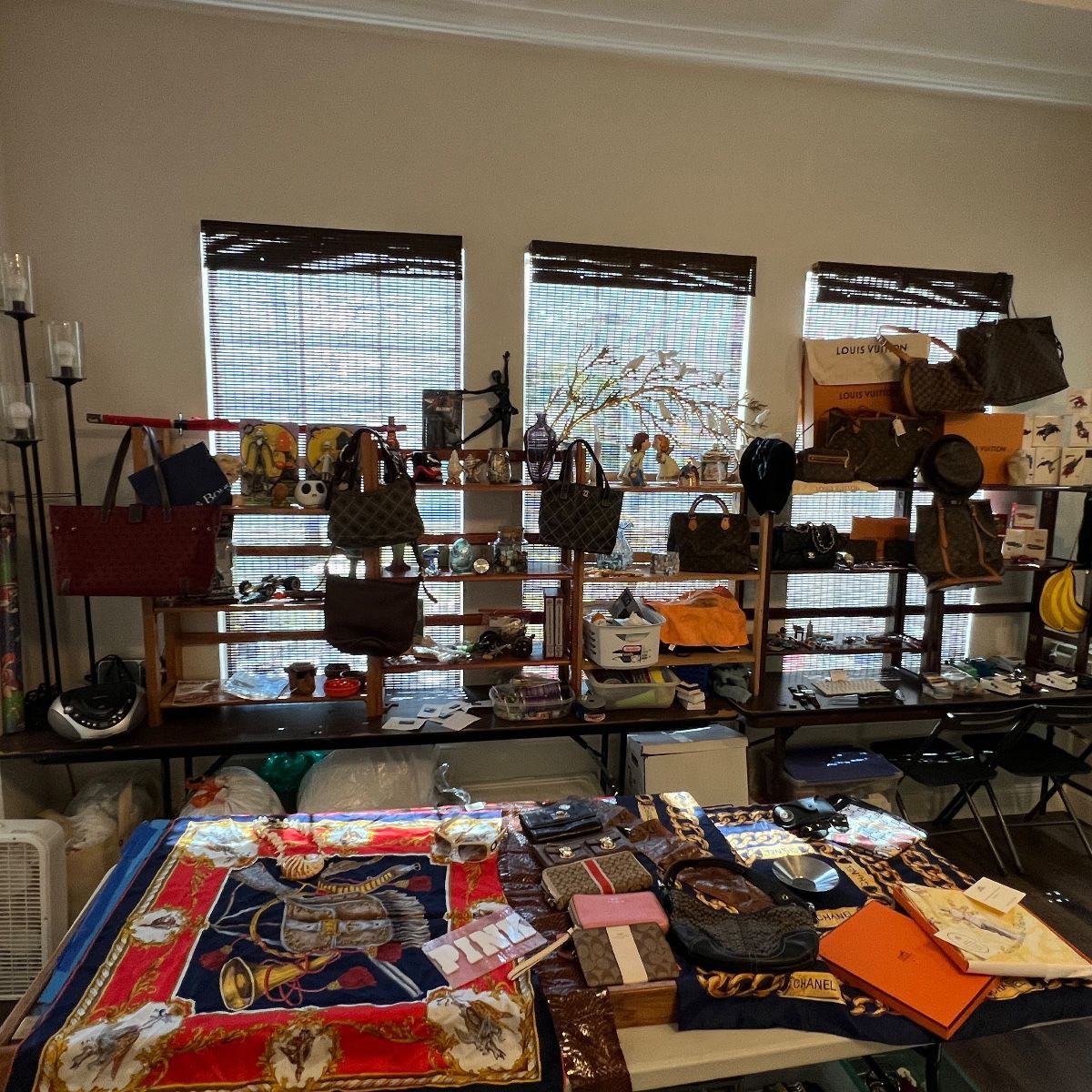 Items on offer in North Richland Hills, TX — NRH (Neat  & Rad House! ) estate sale GREAT purses, FINE jewelry, Vintage & Designer Clothes & MORE!